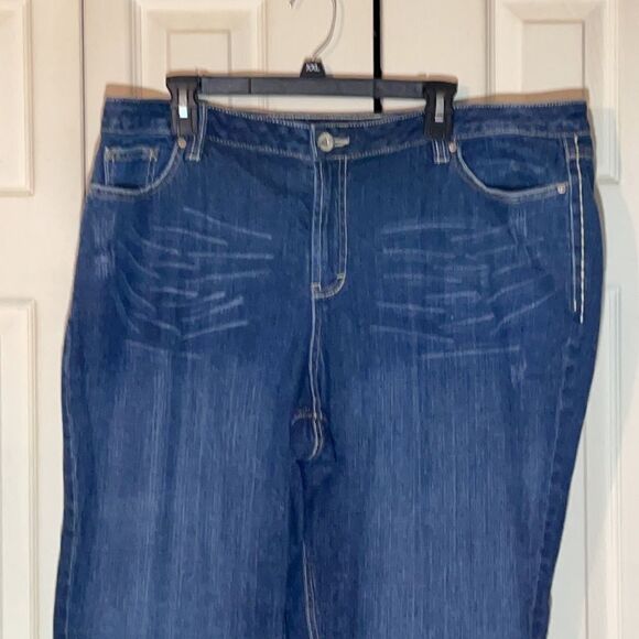 Cato Woman Straight Leg Jeans Medium Wash 20W - Picture 3 of 16